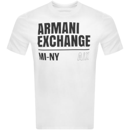 Product Image for Armani Exchange Crew Neck Logo T Shirt White