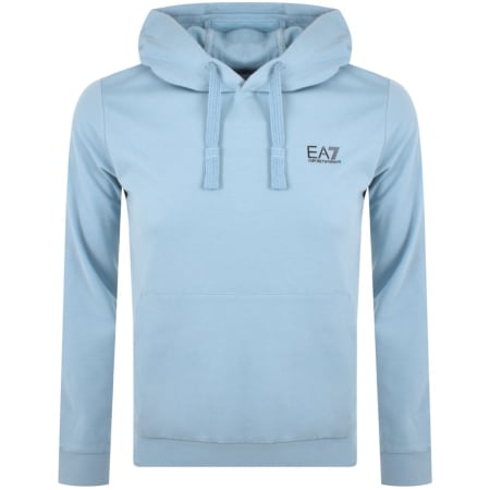 Product Image for EA7 Emporio Armani Logo Hoodie Blue