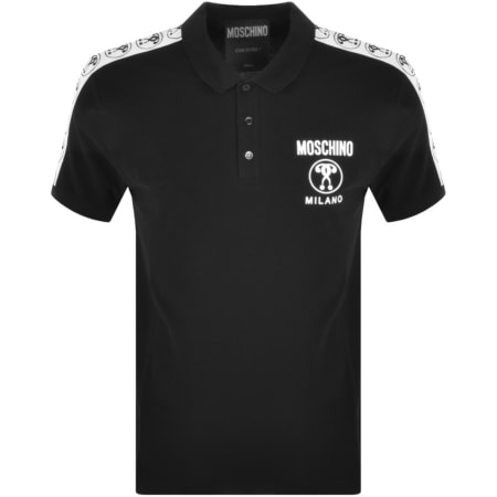 Product Image for Moschino Short Sleeve Polo T Shirt Black