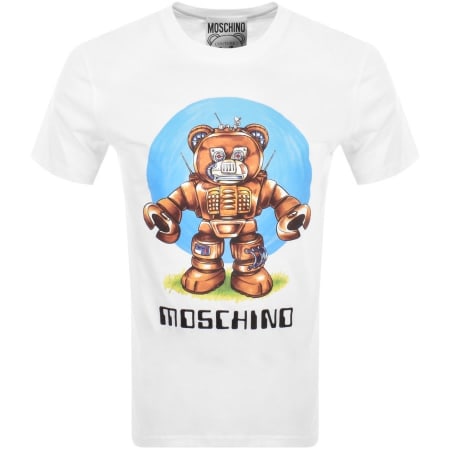 Product Image for Moschino Bear Logo T Shirt White