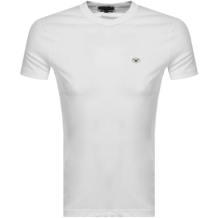 Product Image for Emporio Armani Short Sleeved Logo T Shirt White