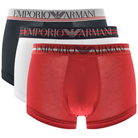 Product Image for Emporio Armani Underwear 3 Pack Boxer Trunks Red