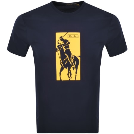 Product Image for Ralph Lauren Crew Neck Logo T Shirt Navy