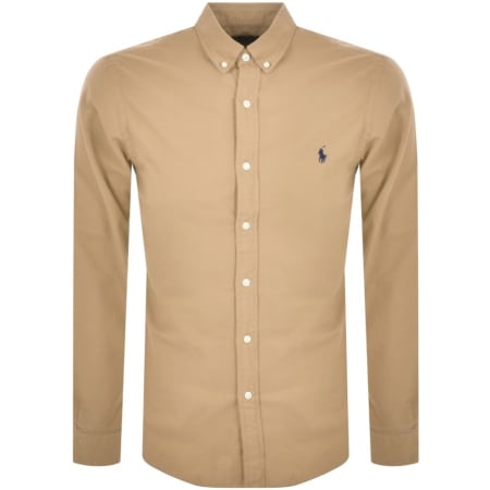 Product Image for Ralph Lauren Long Sleeved Slim Fit Shirt Beige