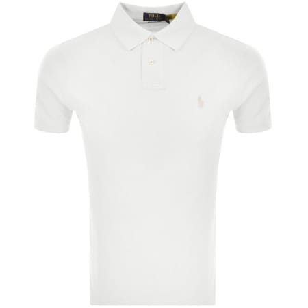 Product Image for Ralph Lauren Custom Slim Polo T Shirt White