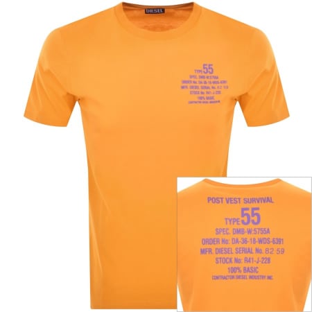 Product Image for Diesel T Diegor K51 Short Sleeved T Shirt Orange