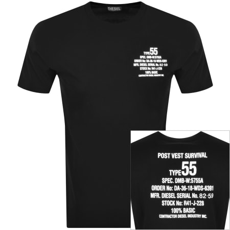 Product Image for Diesel T Diegor K51 Short Sleeved T Shirt Black
