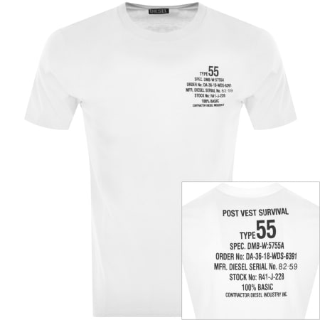 Product Image for Diesel T Diegor K51 Short Sleeved T Shirt White
