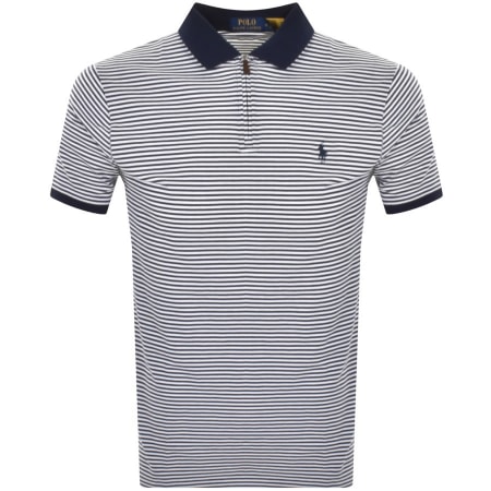 Product Image for Ralph Lauren Slim Fit Half Zip Polo T Shirt Navy