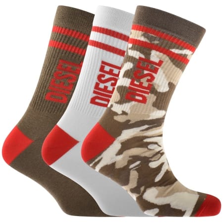 Product Image for Diesel SKM RAY Three Pack Socks Brown