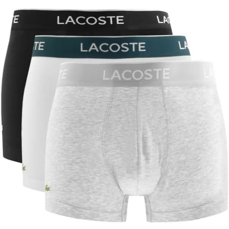 Product Image for Lacoste Underwear Triple Pack Boxer Trunks Grey