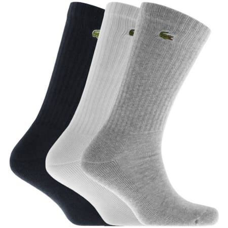 Product Image for Lacoste Sport Logo Triple Pack Socks Grey
