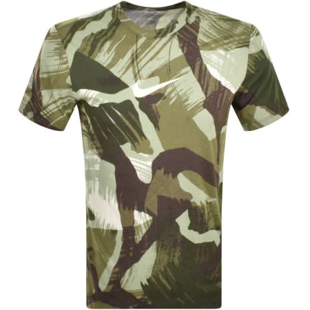 Product Image for Nike Crew Neck Icon Swoosh T Shirt Green