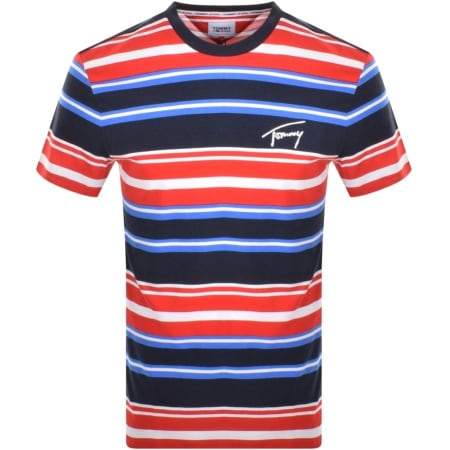 Product Image for Tommy Jeans Signature Stripe T Shirt Navy