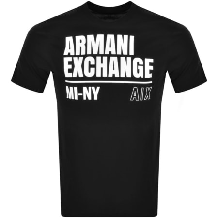 Product Image for Armani Exchange Crew Neck Logo T Shirt Black
