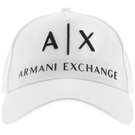 Product Image for Armani Exchange logo Baseball Cap White