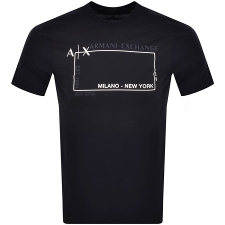 Product Image for Armani Exchange Crew Neck Logo T Shirt Navy