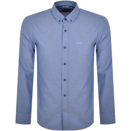 Product Image for BOSS C Hal Slim Fit Long Sleeve Shirt Blue