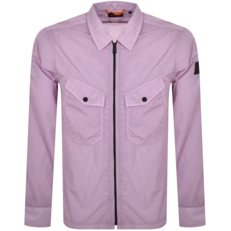 Product Image for BOSS Full Zip Lovel Overshirt Jacket Purple