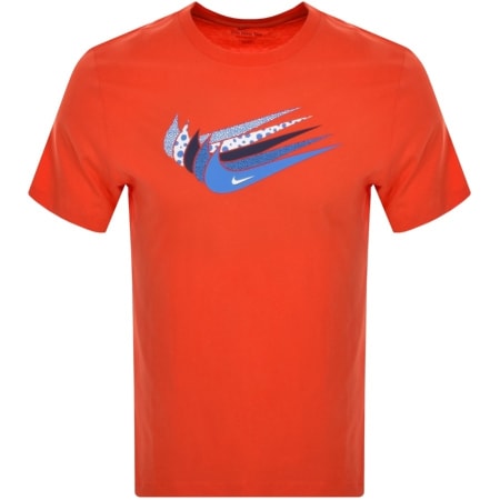 Product Image for Nike Crew Neck Swoosh T Shirt Red