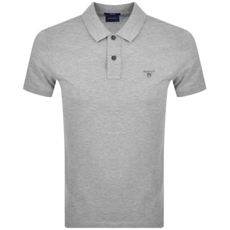 Product Image for Gant Oxford Pique Rugger Polo T Shirt Grey