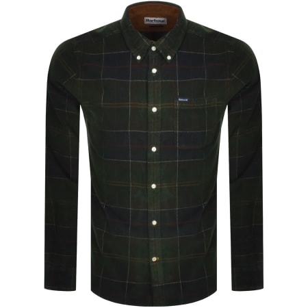 Product Image for Barbour Long Sleeved Corduroy Shirt Green