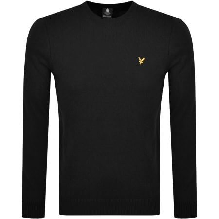 Product Image for Lyle And Scott Crew Neck Merino Knit Jumper Black