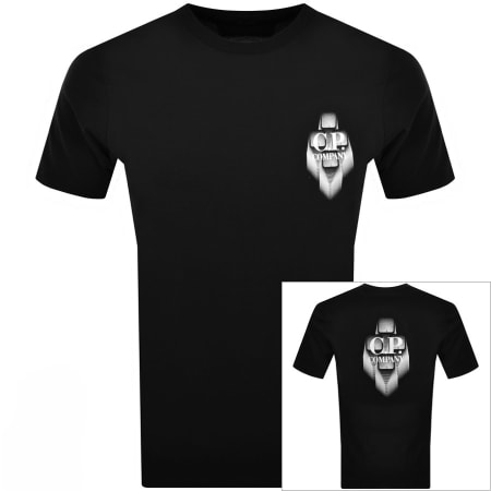 Product Image for CP Company Jersey Logo T Shirt Black
