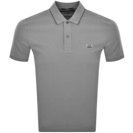 Product Image for CP Company Piquet Short Sleeve Polo Shirt Grey