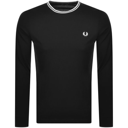 Product Image for Fred Perry Twin Tipped Long Sleeved T Shirt Black