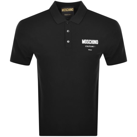 Product Image for Moschino Short Sleeve Logo Polo T Shirt Black