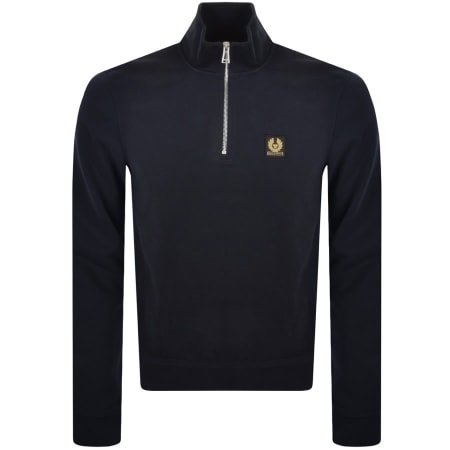 Product Image for Belstaff Quater Zip Sweatshirt Navy
