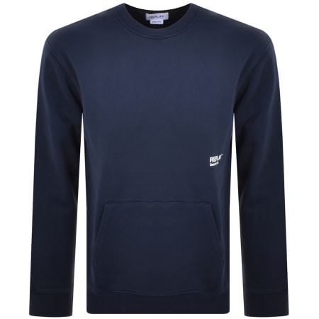 Product Image for Replay Crew Neck Sweatshirt Navy