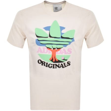 Product Image for adidas Originals Trefoil Tree T Shirt Beige