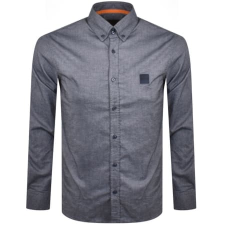 Product Image for BOSS Mabsoot Long Sleeved Shirt Navy