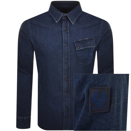 Product Image for Belstaff Long Sleeved Pitch Shirt Navy