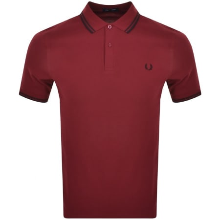 Product Image for Fred Perry Twin Tipped Polo T Shirt Burgundy
