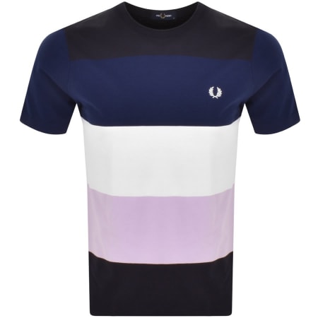 Product Image for Fred Perry Bold Stripe T Shirt Navy