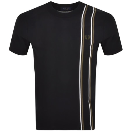 Product Image for Fred Perry Stripe Pique T Shirt Black