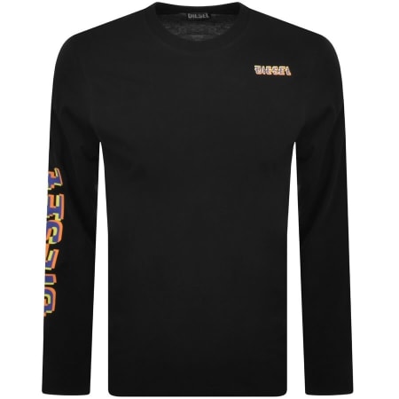 Product Image for Diesel Just Long Sleeve Logo T Shirt Black