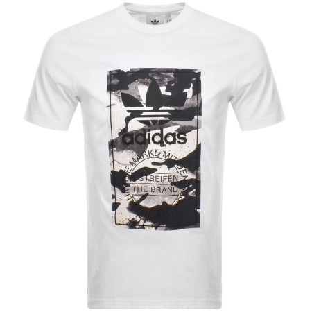 Product Image for Adidas Originals Camo Tongue T Shirt White