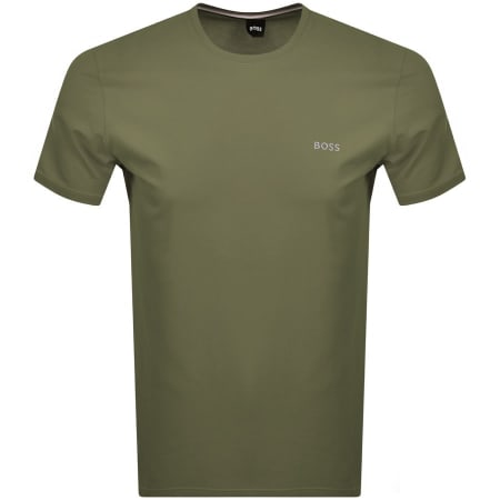 Product Image for BOSS Lounge Crew Neck Logo T Shirt Green