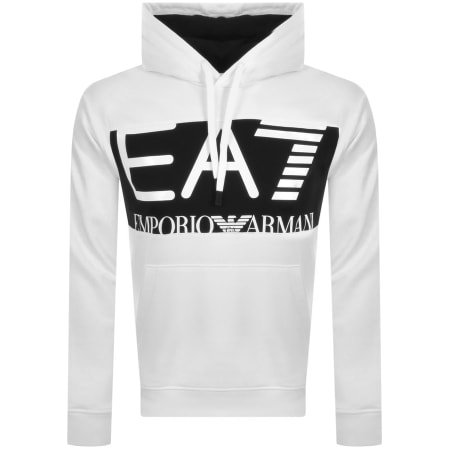 Product Image for EA7 Emporio Armani Logo Hoodie White