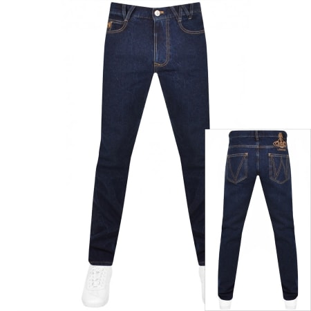 Product Image for Vivienne Westwood Tapered Jeans Dark Wash Blue