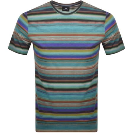 Product Image for PS By Paul Smith Painted Stripe T Shirt Green