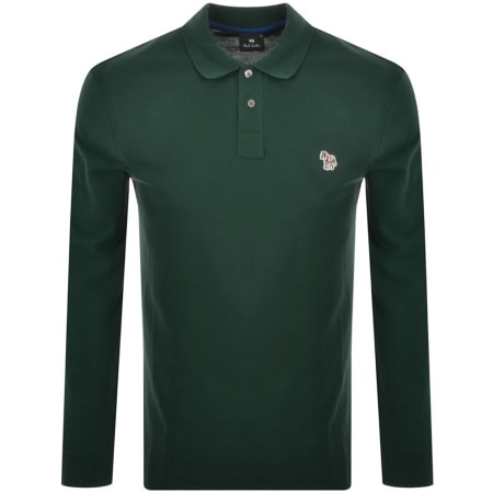 Product Image for PS By Paul Smith Long Sleeve Polo T Shirt Green