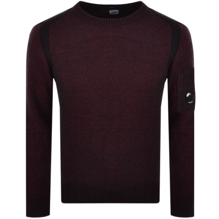 Product Image for CP Company Knit Crew Neck Jumper Burgundy