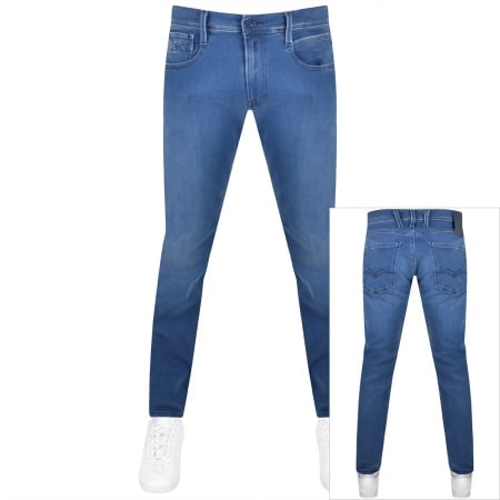 Product Image for Replay Anbass Hyperflex Jeans Mid Wash Blue