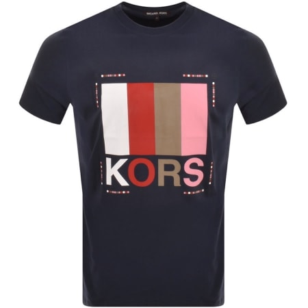 Product Image for Michael Kors Short Sleeve Test Print T Shirt Navy