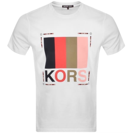 Product Image for Michael Kors Short Sleeve Test Print T Shirt White